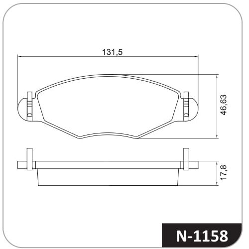 Pastilla de freno delantera Cobreq N-1158