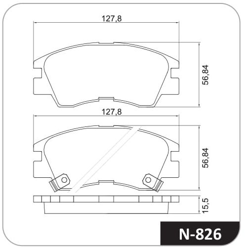 Pastilla de freno delantera Cobreq N-826