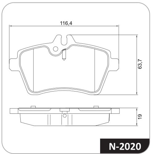 Pastilla de freno delantera Cobreq N-2020