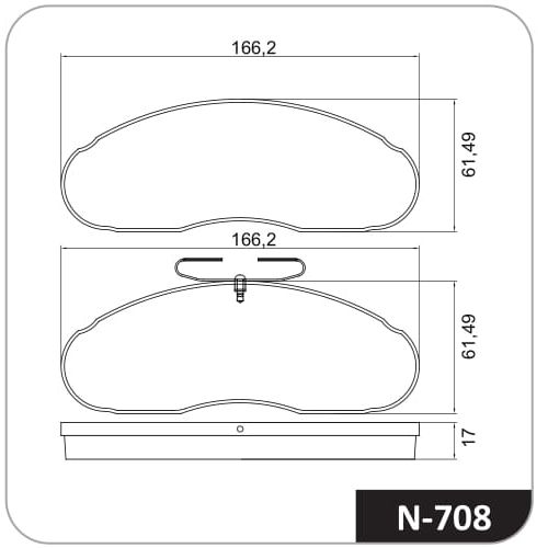 Pastilla de freno delantera Cobreq N-708