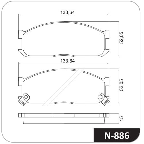 Pastilla de freno delantera Cobreq N-886