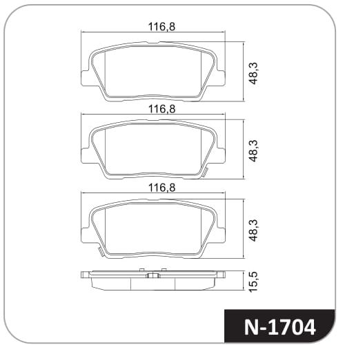 Pastilla de freno trasera Cobreq N-1704