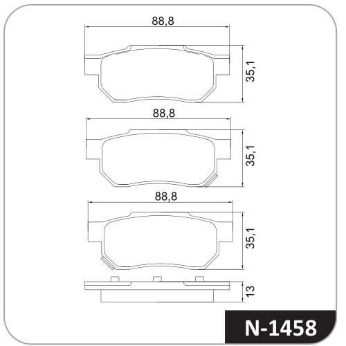 Pastilla de freno trasera Cobreq N-1458