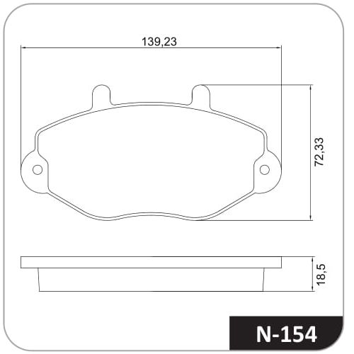 Pastilla de freno delantera Cobreq N-154