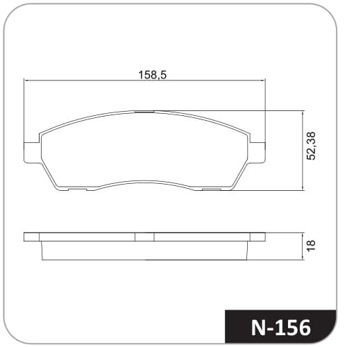 Pastilla de freno trasera Cobreq N-156