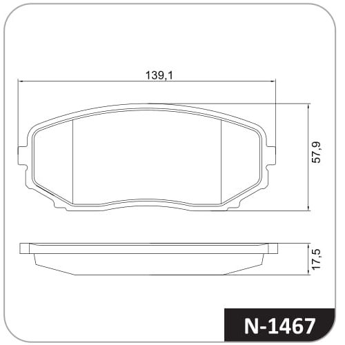 Pastilla de freno delantera Cobreq N-1467