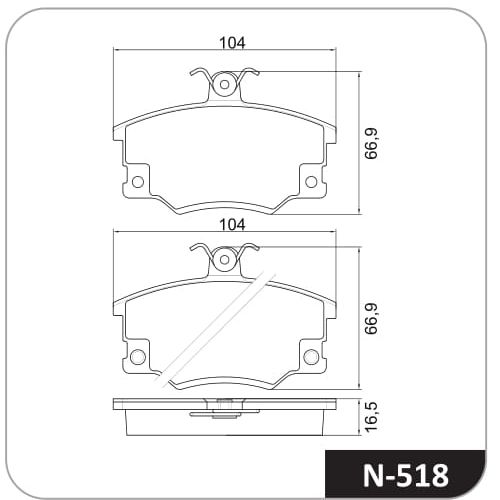 Pastilla de freno delantera Cobreq N-518