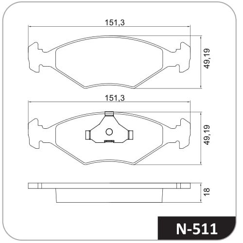 Pastilla de freno delantera Cobreq N-511