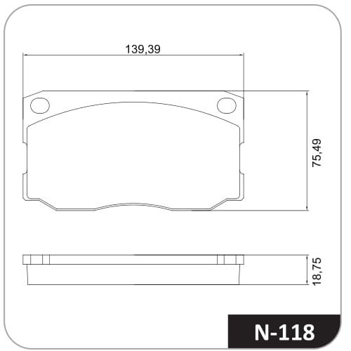 Pastilla de freno delantera Cobreq N-118