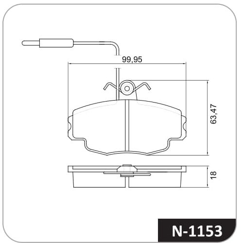 Pastilla de freno delantera Cobreq N-1153