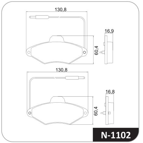 Pastilla de freno delantera Cobreq N-1102