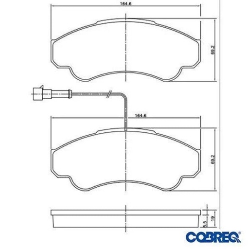 Pastilla de freno delantera Cobreq N-1184