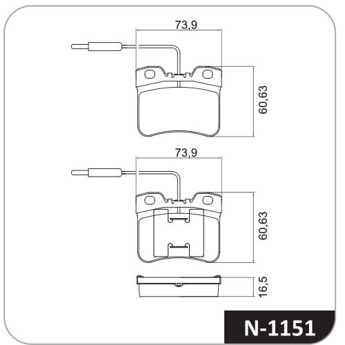 Pastilla de freno delantera Cobreq N-1151