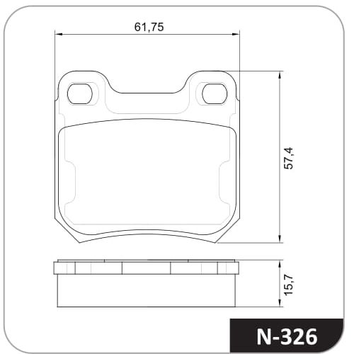 Pastilla de freno trasera Cobreq N-326