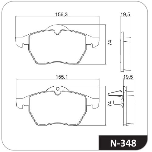 Pastilla de freno delantera Cobreq N-348