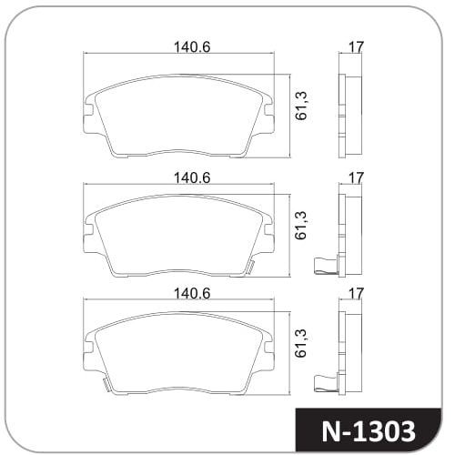 Pastilla de freno delantera Cobreq N-1303