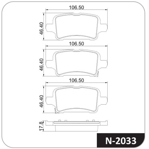 Pastilla de freno trasera Cobreq N-2033