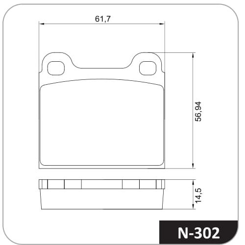 Pastilla de freno delantera Cobreq N-302