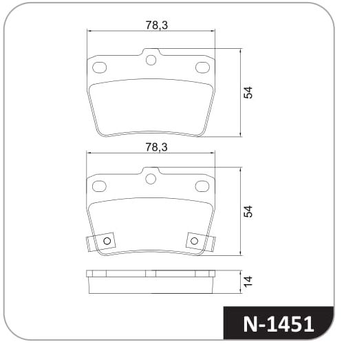 Pastilla de freno trasera Cobreq N-1451