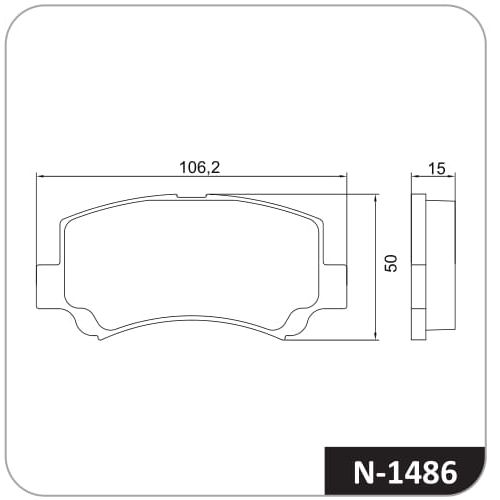 Pastilla de freno delantera Cobreq N-1486