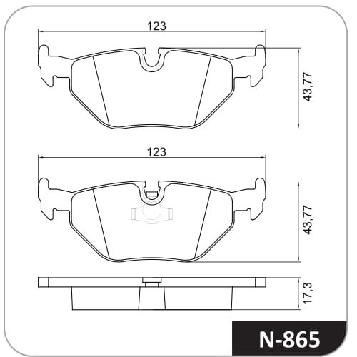 Pastilla de freno trasera Cobreq N-865