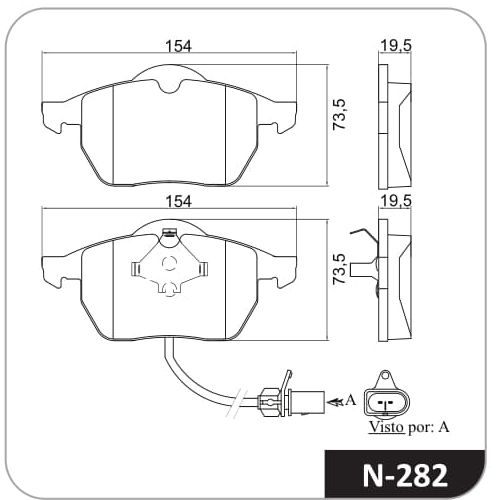 Pastilla de freno delantera Cobreq N-282