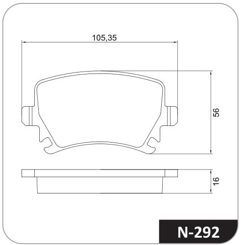 Pastilla de freno trasera Cobreq N-292