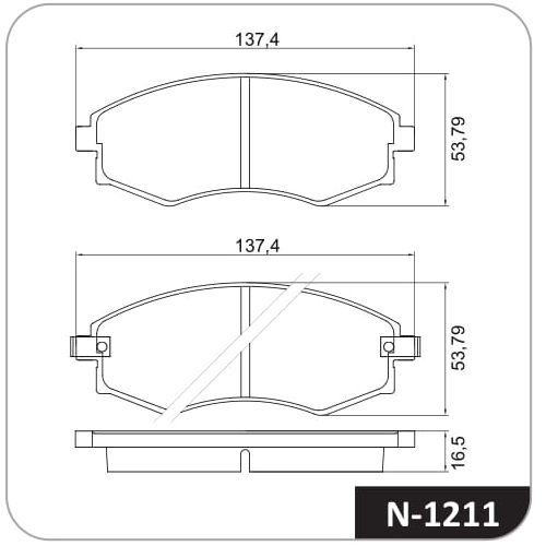 Pastilla de freno delantera Cobreq N-1211