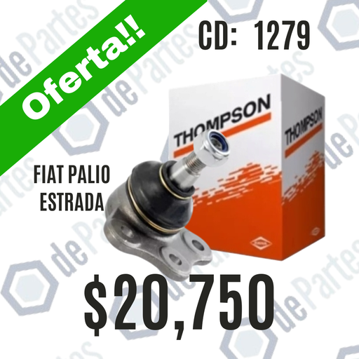 ROTULA THOMPSON THO1279 FIAT PALIO SIENA 96/12 GRAND SIENA 12. DOBLO MOBI 12/... STRADA 09/...UNO ATRACTIVE WAY SPORTING INCLINADA PERNO GRUESO 14MM LARGO 90MM APLICAR EN PT-6114