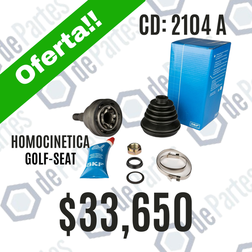 JUNTA HOMOCINETICA SKF VKJA 2104 A SEAT CORDOBA INCA TOLEDO IBIZA VW GOL GACEL SENDA CARAT POLO GOLF CADDY FOX POINTER QUANTUM SANTANA FORD GALAXY LADO RUEDA 22-30 COPA 90 SEGURO INTERNO