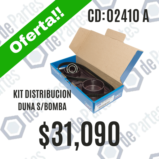KIT DISTRIBUCION SKF VKMA02410A DUNA 1.6 8v PAL** TENSOR VKM12200H CORREA 138SHPN150 F/DUNA/FIORINO/PALIO/SIENA/SPAZIO/UNO 1.4/1.6 NAFTA M/TIPO
