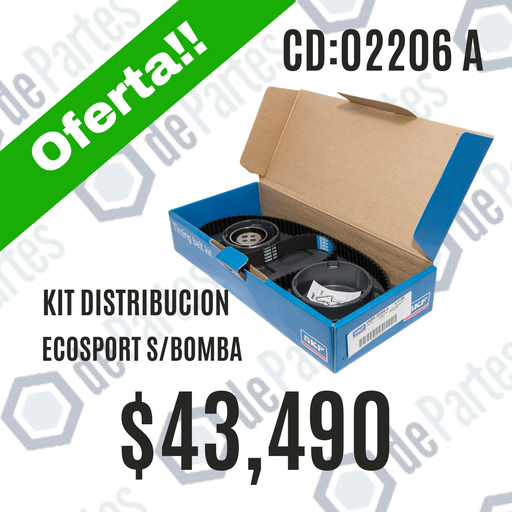 KIT DISTRIBUCION SKF VKMA02206A 1.3 8V.FIR N/UNO**   TENSOR VKM12299H CORREA 129P8SD220H PALIO-SIENA-UNO 1.3 8V M/FIRE 1242 CC 8V IDEA PALIO-PUNTO-SIENA 1.4 8V MOTOR FIRE