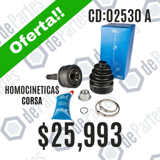 JUNTA HOMOCINETICA SKF VKJA 2530 A CHEVROLET CORSA 1.4 1.6 COMBO RUEDA 22-28 COPA 81MM SEGURO EXTERNO