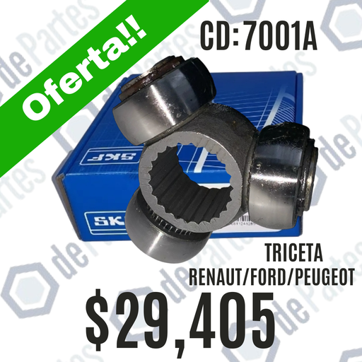 TRICETA 7001 A RENAULT R9 R11 R12 R19 CLIO EXPRESS KANGOO MEGANE LOGAN SANDERO COURIER FORD SIERRA 1.6 ESCORT 96/.. PEUGEOT 205 EX ETMTR1111 D29.93 EST.22 DI EST.22.8